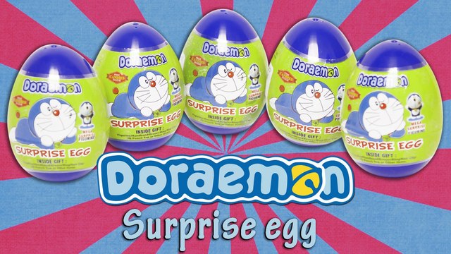 Play Doh Surprise Eggs - Kinder surprise eggs doremon characters playset funny toys