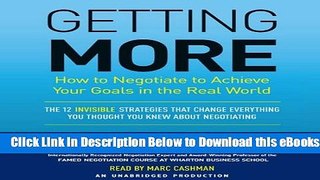 [Reads] Getting More: How to Negotiate to Achieve Your Goals in the Real World Online Books