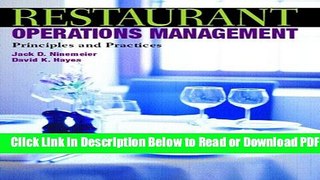 [Get] Restaurant Operations Management: Principles and Practices Free Online