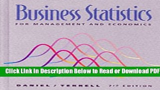 [Get] Business Statistics for Management and Economics Popular New