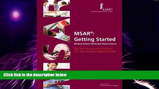 Big Deals  MSARÂ®: Getting Started Medical School Admission Requirements  Best Seller Books Best