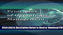 [Get] Principles of Operations Management (with CD-ROM and InfoTracÂ®) Free Online