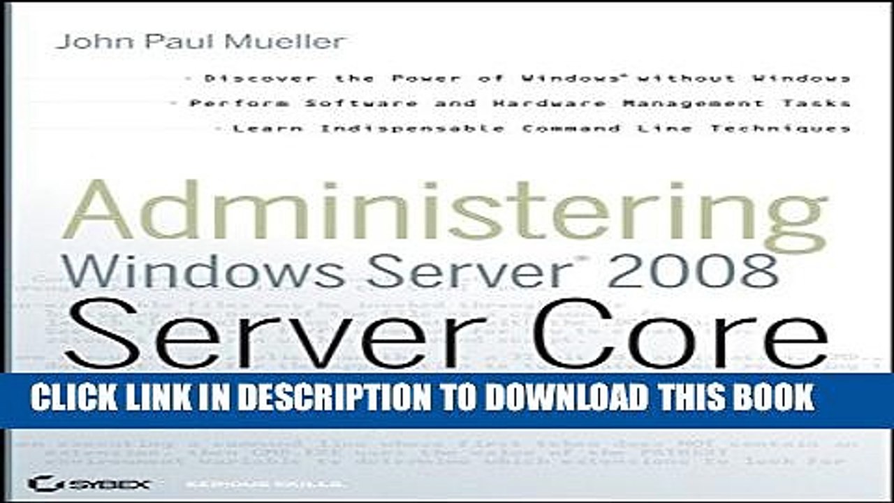 [PDF] Administering Windows Server 2008 Server Core Popular Online