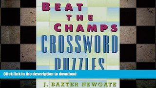 FAVORITE BOOK  Beat The Champs Crossword Puzzles FULL ONLINE