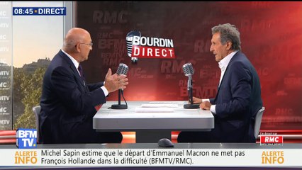 Michel Sapin face à Jean-Jacques Bourdin en direct