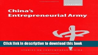 Read China s Entrepreneurial Army (Studies on Contemporary China)  Ebook Free