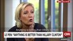 Marine Le Pen sur CNN : 