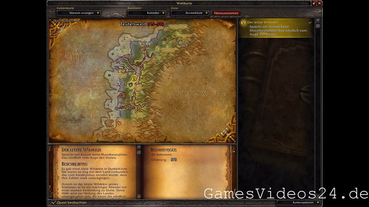 World of Warcraft Quest: Der letzte Wildekin (Allianz)