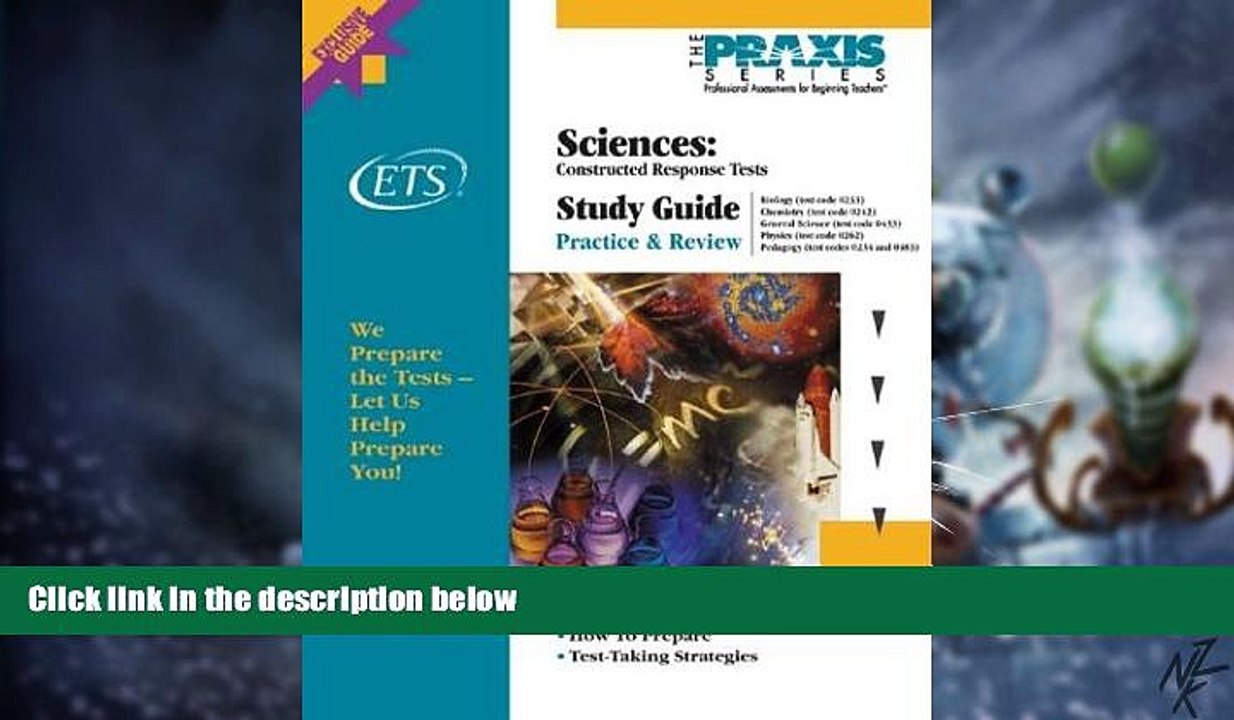 Big Deals  Science: Contructed-Response Tests; Study Guide Practice   Review (Praxis Study