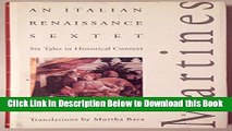 [Reads] Italian Renaissance Sextet: Six Tales in Historical Context Free Ebook