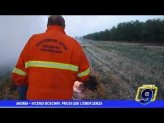 Andria |  Incendi boschivi, prosegue l'emergenza
