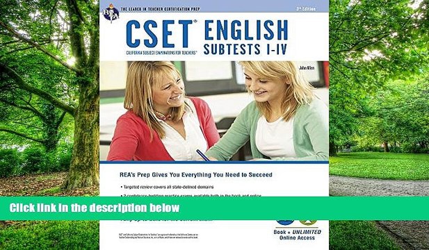 Big Deals CSET English Subtests I-IV Book + Online (CSET Teacher Certification Test Prep) Free
