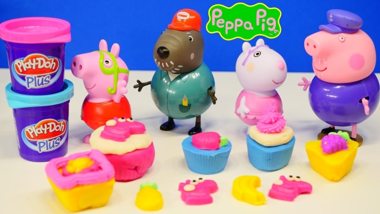 Play Doh Sundace - Create sundace cart cups ice cream with peppa pig español toys - Fun video for kids