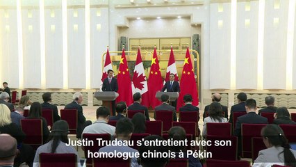 Justin Trudeau s'entretient avec son homologue chinois à Pékin