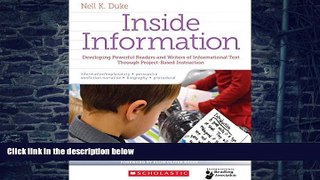 Big Deals  Inside Information: Developing Powerful Readers and Writers of Informational Text