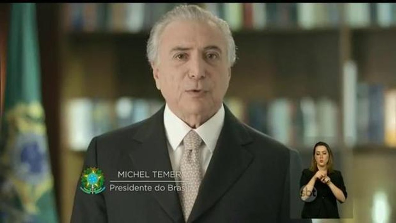 Temer faz pronunciamento à nação e diz que vai ´recolocar o Brasil nos trilhos´