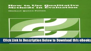 [Reads] How to Use Qualitative Methods in Evaluation Free Books