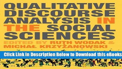 [Download] Qualitative Discourse Analysis in the Social Sciences Free Ebook