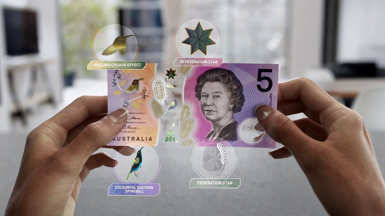 Nouveau billet de 5$ Australien en transparence !