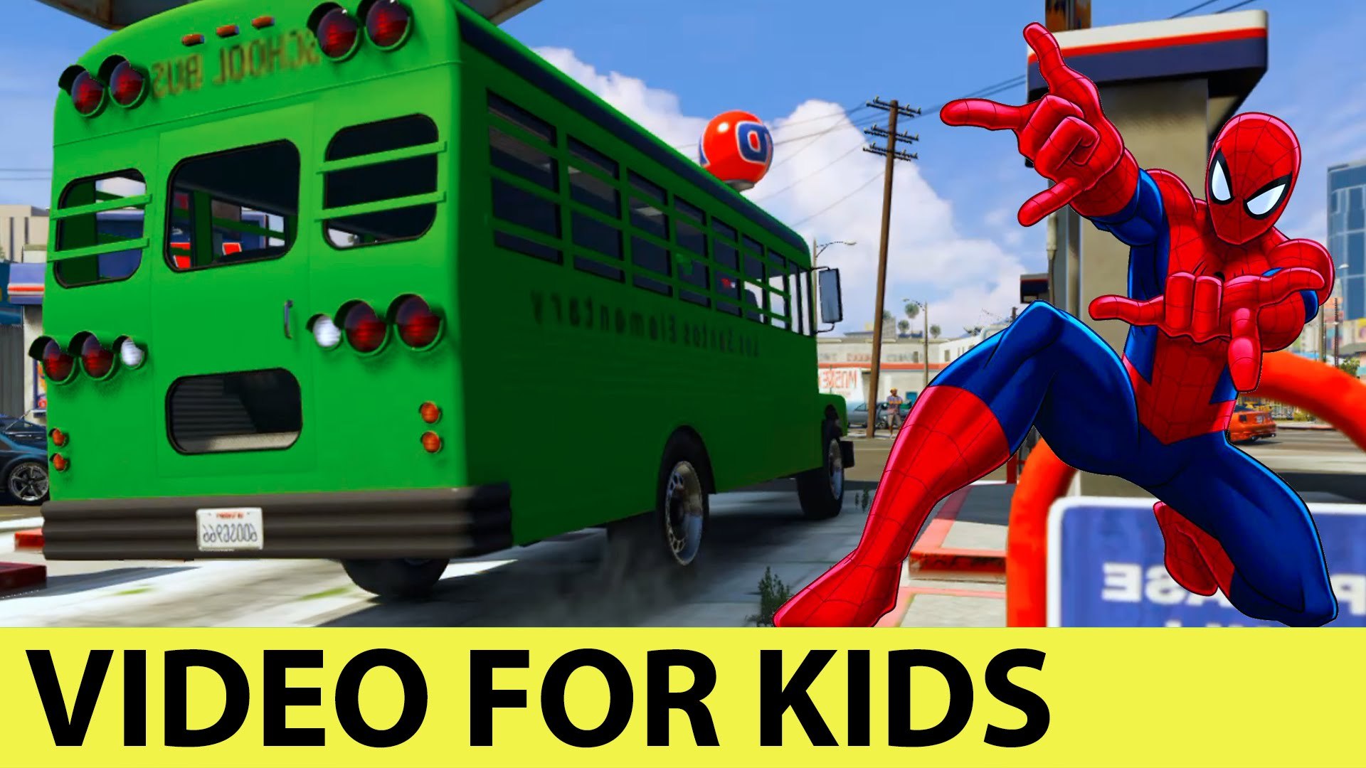 COLOR SCHOOL BUS and POLICE CAR with Spiderman Cartoon for Kids and Nursery  Rhymes Song - video Dailymotion