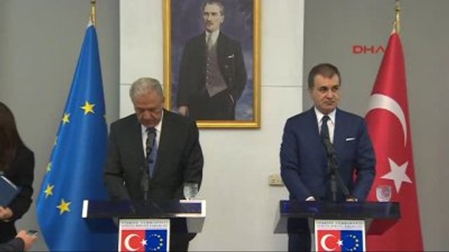 AB Bakanı Ömer Çelik, Avrupa Birliği Komiseri ile Basın Açıklaması Yaptı -1