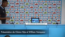 L'OM présente William Vainqueur et Clinton Njie