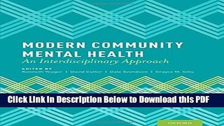 [PDF] Modern Community Mental Health: An Interdisciplinary Approach Free Books