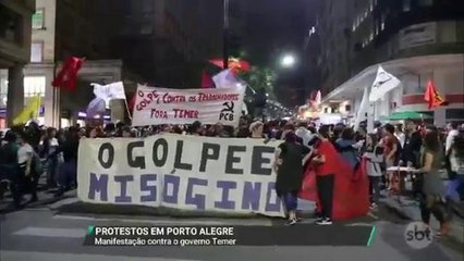 Porto Alegre tem novo protesto contra o governo Temer