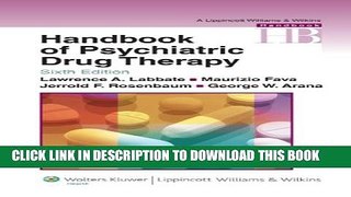 [PDF] Handbook of Psychiatric Drug Therapy (Lippincott Williams   Wilkins Handbook Series) Full