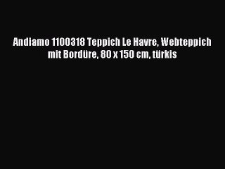 Andiamo 1100318 Teppich Le Havre Webteppich mit BordÃ¼re 80 x 150 cm tÃ¼rkis