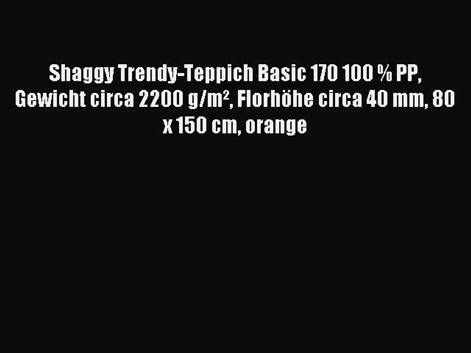Shaggy Trendy Teppich Basic 170 100 Pp Gewicht Circa 2200 G Ma