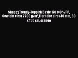 Shaggy Trendy-Teppich Basic 170 100 % PP Gewicht circa 2200 g/mÂ² FlorhÃ¶he circa 40 mm 80 x