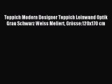Teppich Modern Designer Teppich Leinwand Optik Grau Schwarz Weiss Meliert GrÃ¶sse:120x170 cm