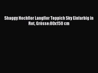 Shaggy Hochflor Langflor Teppich Sky Einfarbig in Rot GrÃ¶sse:80x150 cm