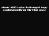 misento 292130 Langflor / Hochflorteppich Shaggy einfarbig weicher Flor uni 133 x 190 cm schwarz