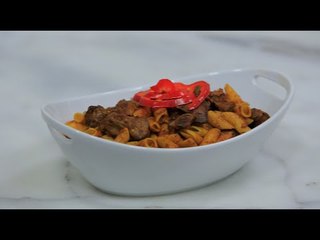 مكرونة بالكبد و القوانص | نجلاء الشرشابي