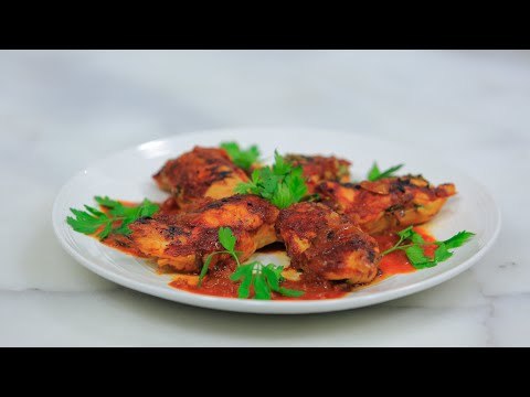 دجاج بالسبانخ | نجلاء الشرشابي