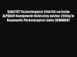 QUALITÃ„T Fleckerlteppich 200x130 cm Kelim ALPBACH Handgewebt Beidseitig nutzbar 2000g/m Baumwolle