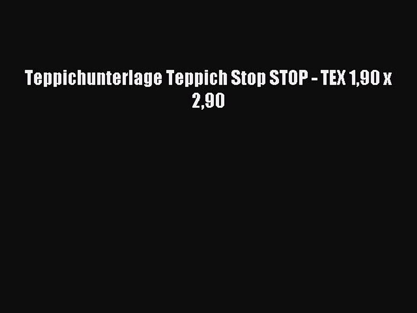 Teppichunterlage Teppich Stop Stop Tex 190 X 290 Video Dailymotion