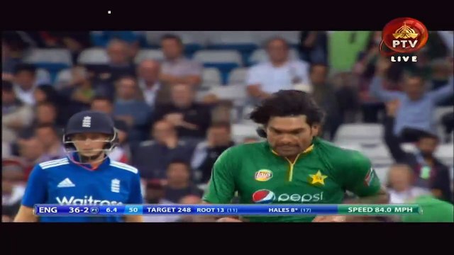 تیسرے ون ڈے میں 171 کا سکور بنانے والے کھلاڑی کو بھی عرفان نے آؤٹ کردیا، عرفان کا جشن دیکھئے