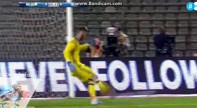 Spain Incredible 1st Chance - Belgium vs Spain - Friendly Match - 01/09/2016