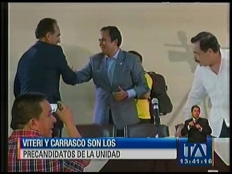 Viteri y Carrasco son los precandidatos de La Unidad