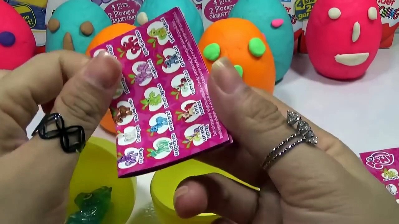 10 Kinder Surprise Eggs Peppa Pig Play Doh My Little Pony Toys Egg Surprise Peppa Pig Play Dough Set