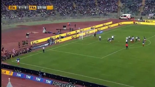 Olivier Giroud GOAL - Italy	1-2	France 01.09.2016 HD