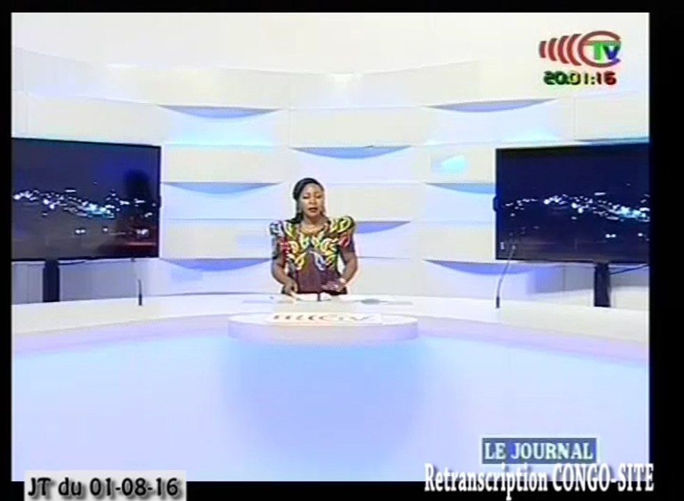 Journal de 20h TVCongo du Jeudi 01 septembre 2016 -By Congo-Site
