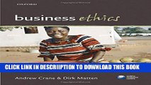 [New] Business Ethics: Managing Corporate Citizenship and Sustainability in the Age of