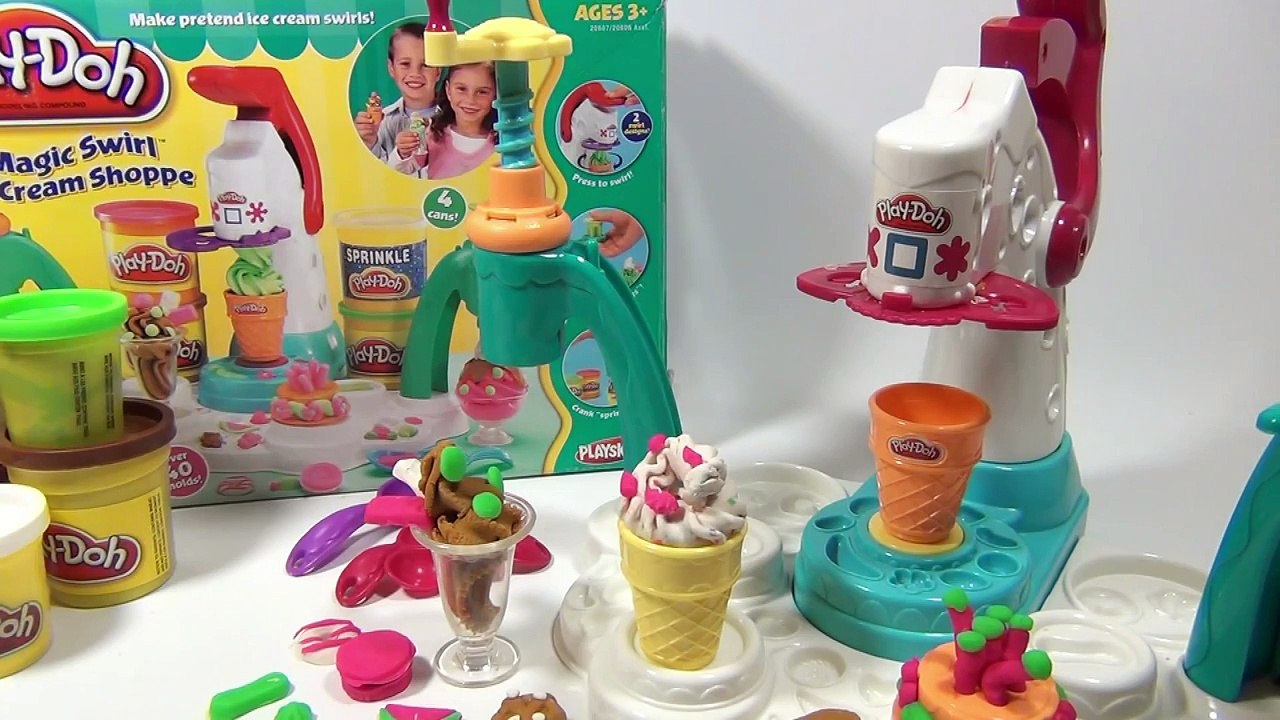 Play-Doh Magic Swirl Ice Cream Shoppe Playset # 20607, 2007 Playskool - Making Food
