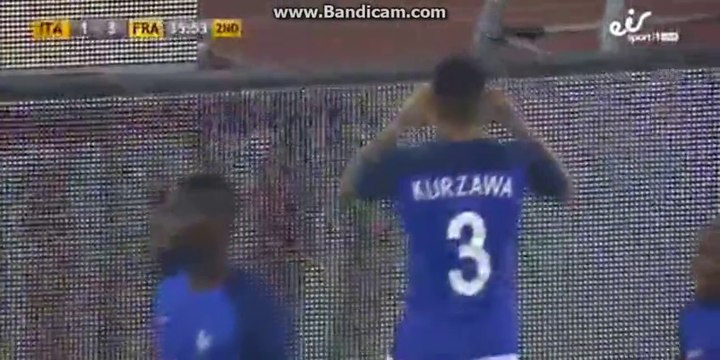 1-3 Layvin Kurzawa Goal - Italy 1-3 France - 01-09-2016
