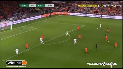 Kostas Mitroglou Goal HD - Netherlands 1-1 Grecee - 1-09-2016