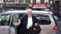 Jeremy Corbyn arrives in Shoreditch, London